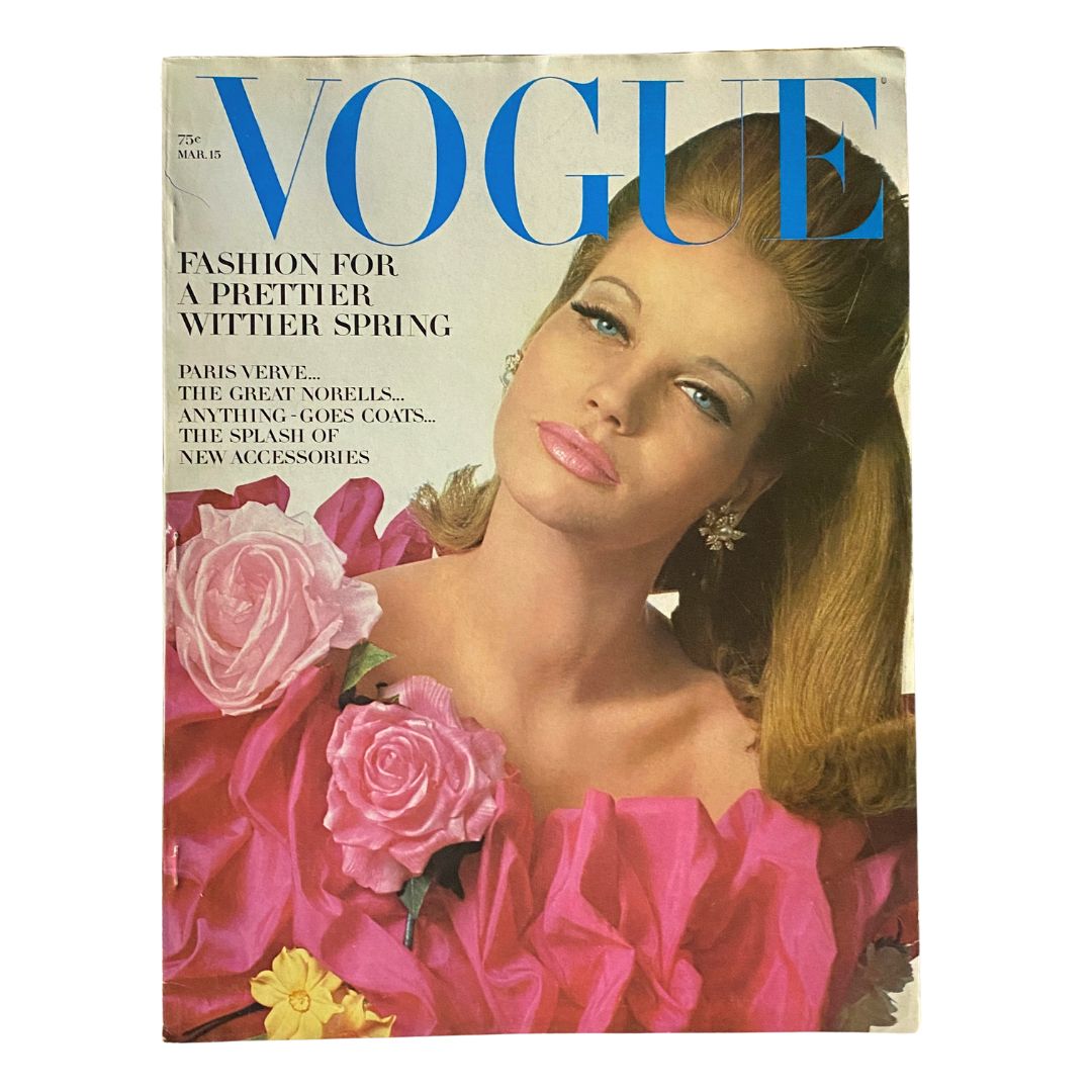 VTG Vogue Magazine March 15 1965 Veruschka von Lehndorff by Irving Penn No Label