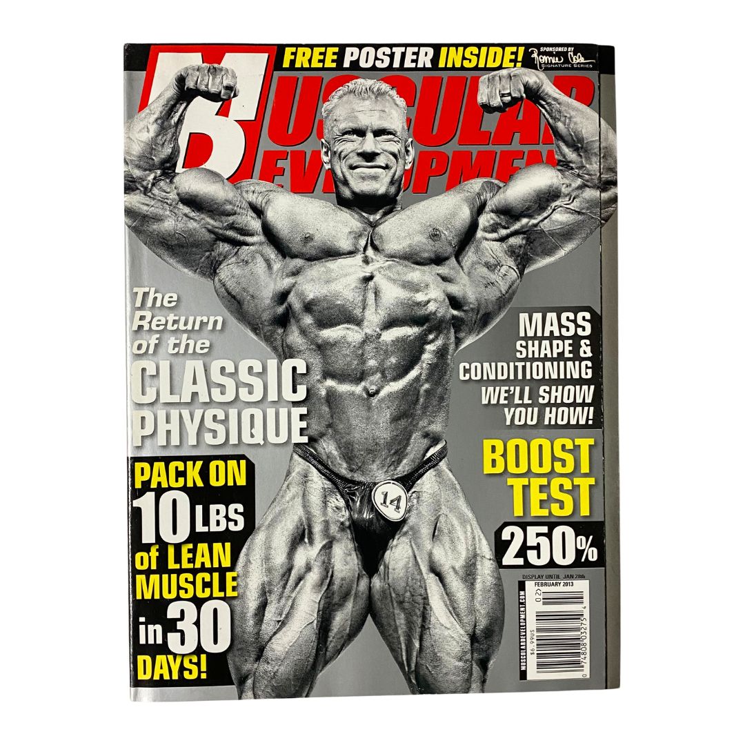 Muscular Development Magazine February 2013 Branch Warren w Poster No Label