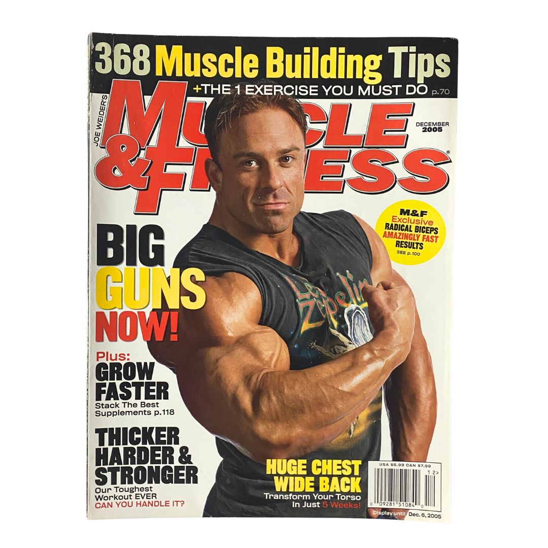 Muscle & Fitness Magazine December 2005 Aaron Maddron Cover No Label