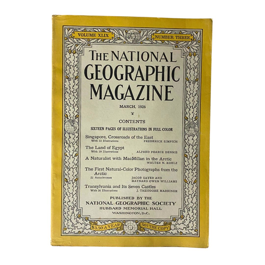 VTG The National Geographic Magazine March 1926 The Land of Egypt No Label