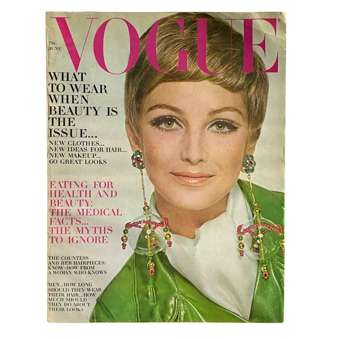 VTG Vogue Magazine June 1967 Andrea Rambaldi by David Bailey No Label