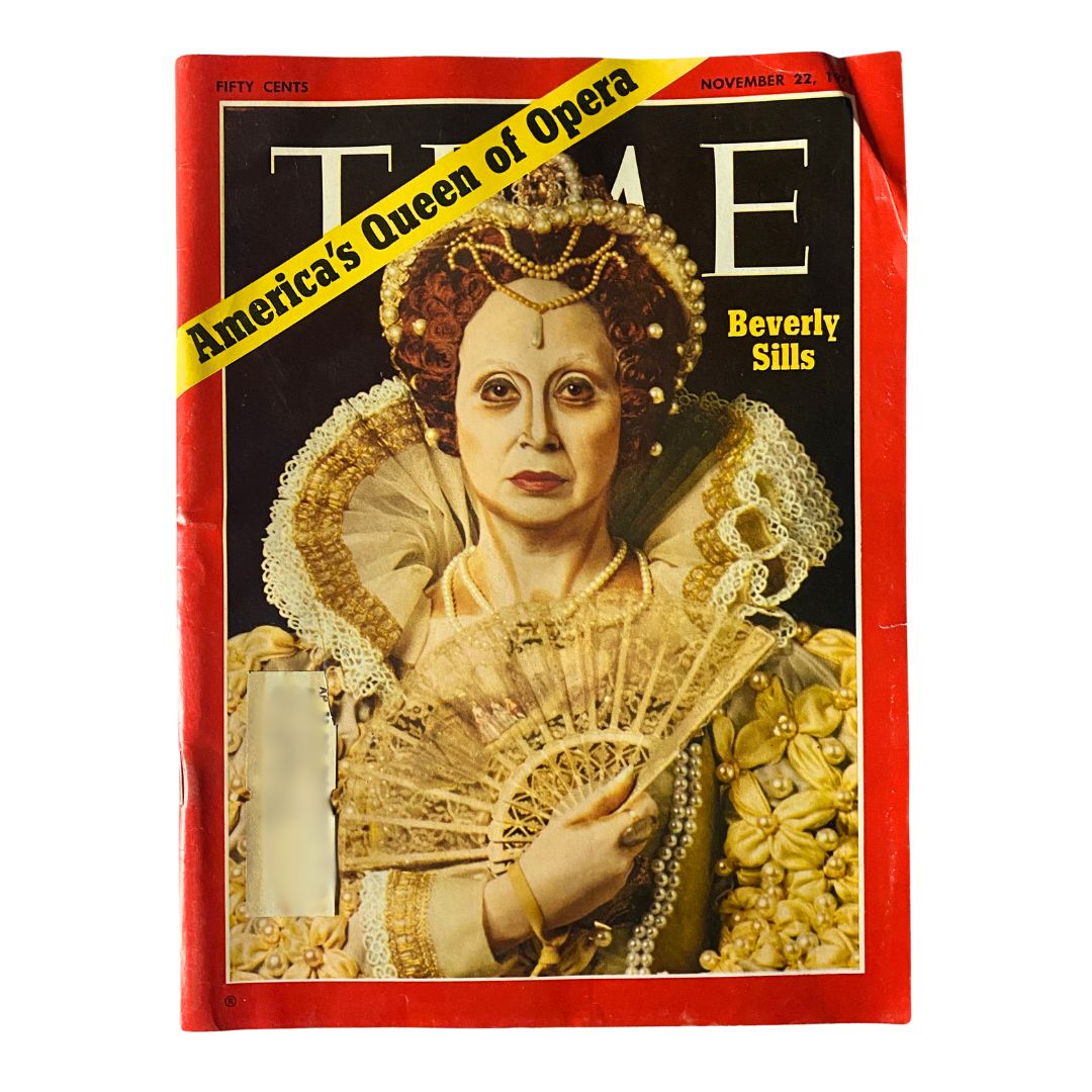 VTG Time Magazine November 22 1971 Beverly Sills America's Queen of Opera