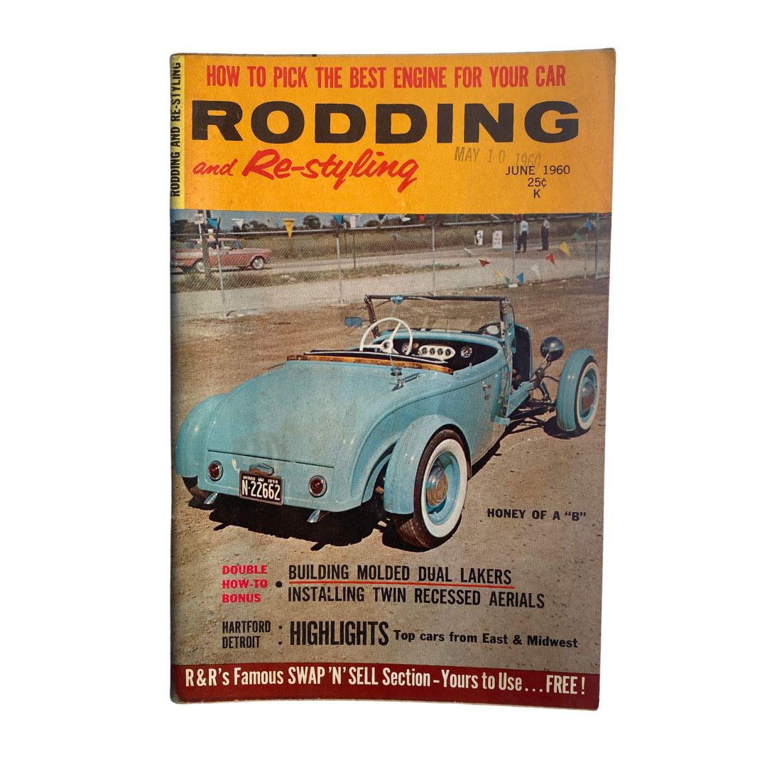 VTG Rodding & Re-Styling Magazine June 1960 Honey of a "B" No Label