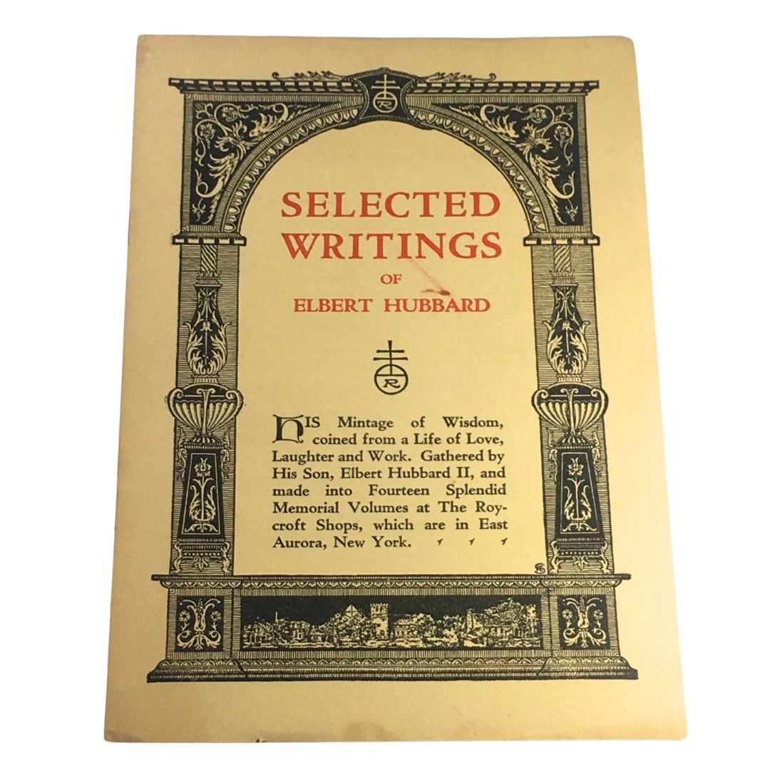 VTG January 1922 - Selected Writings of Elbert Hubbard Complete Volume I-XIV