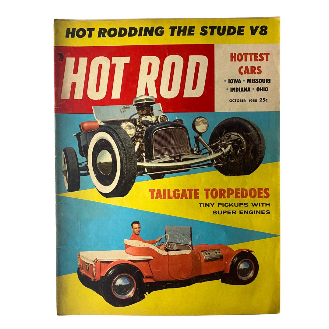 VTG Hot Rod Magazine October 1955 Tailgate Torpedoes No Label