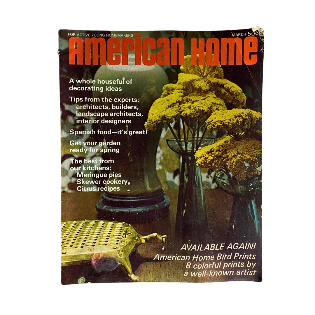 VTG American Home Magazine March 1968 Whole Houseful of Ideas No Label
