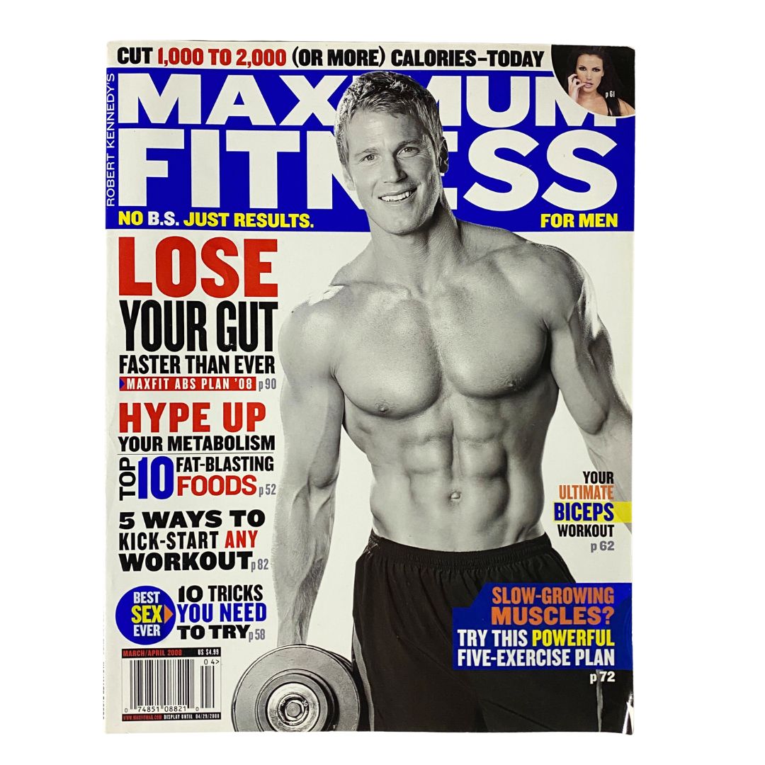 Maximum Fitness Magazine March April 2008 Max Wettstein Cover No Label