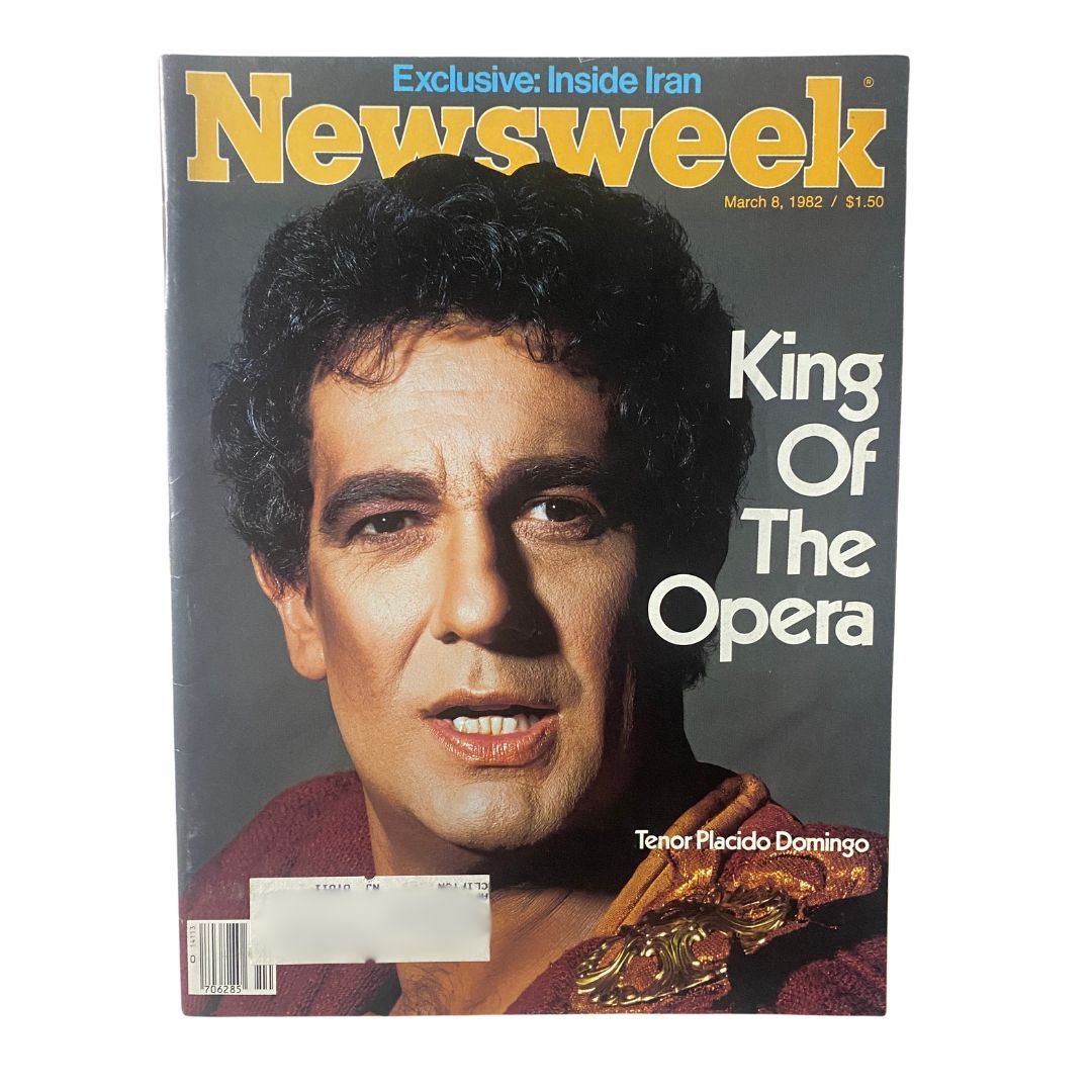 VTG Newsweek Magazine March 8 1982 Tenor Placido Domingo, King of the Opera VG