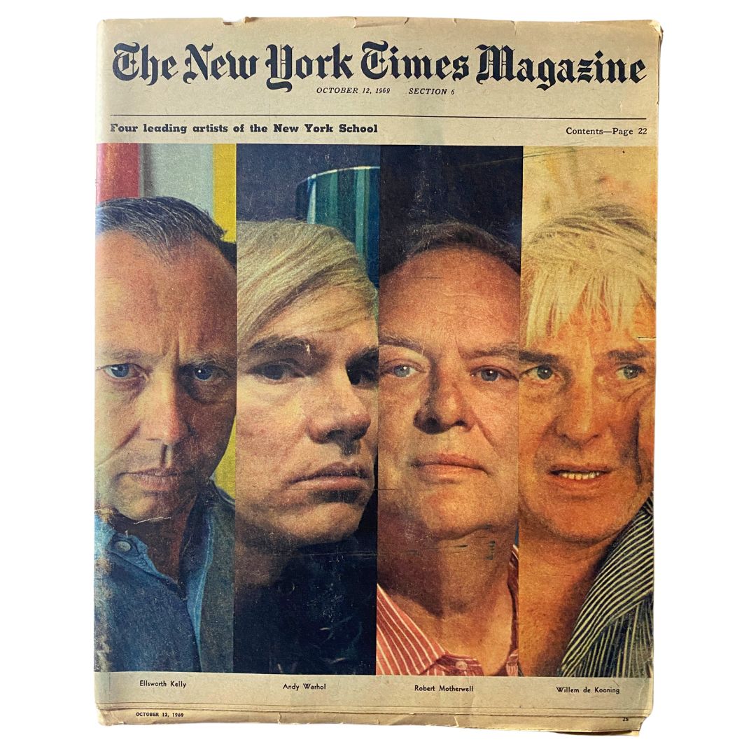 The New York Times Magazine October 12 1969 Andy Warhol Ellsworth Kelly No Label