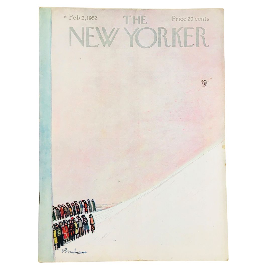 The New Yorker Magazine February 2 1952 Theme Cover by Abe Birnbaum No Label