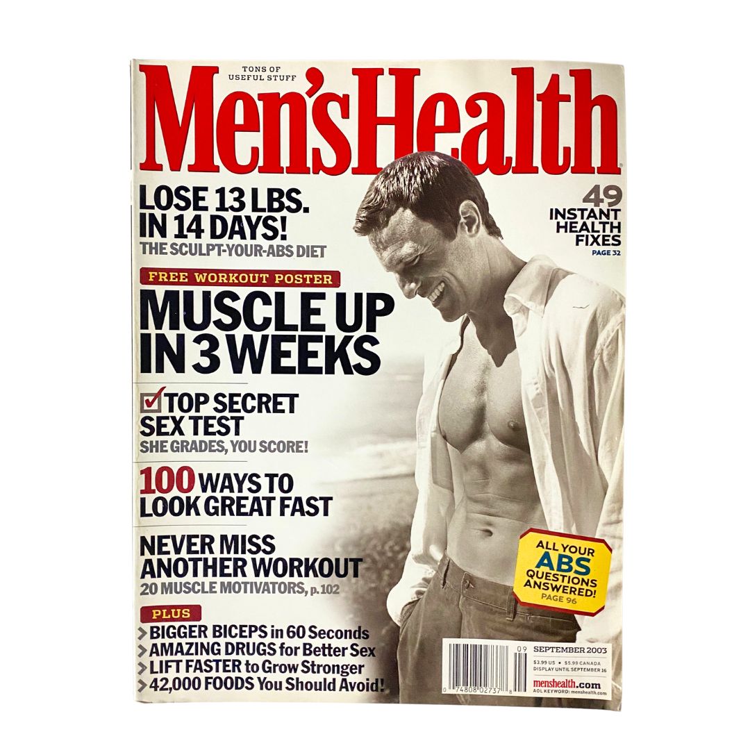 Men's Health Magazine September 2003 Muscle Up in 3 Weeks No Label