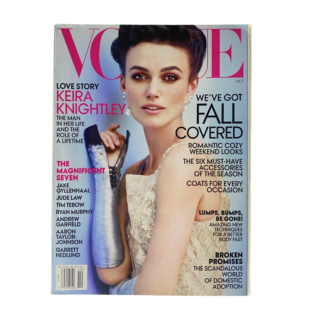 Vogue Magazine October 2012 Actress Keira Knightley Cover No Label VG