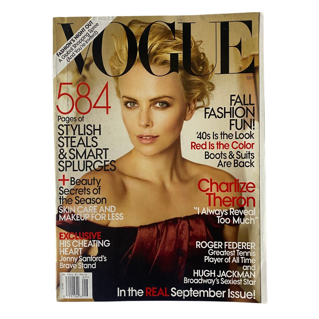 Vogue Magazine September 2009 Charlize Theron by Mario Testino No Label