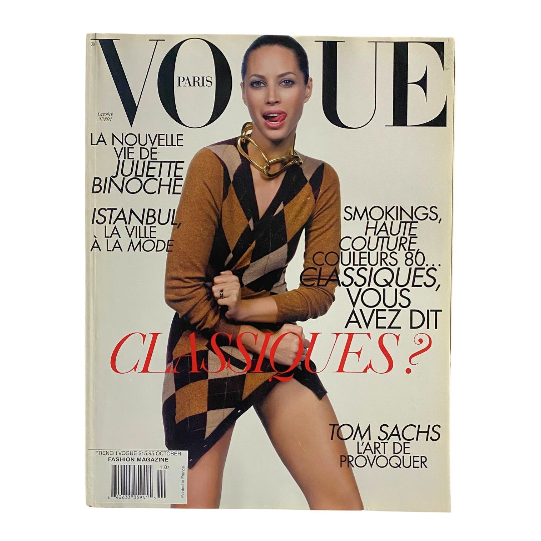 Vogue Paris Magazine October 2008 Christy Turlington Cover No Label VG