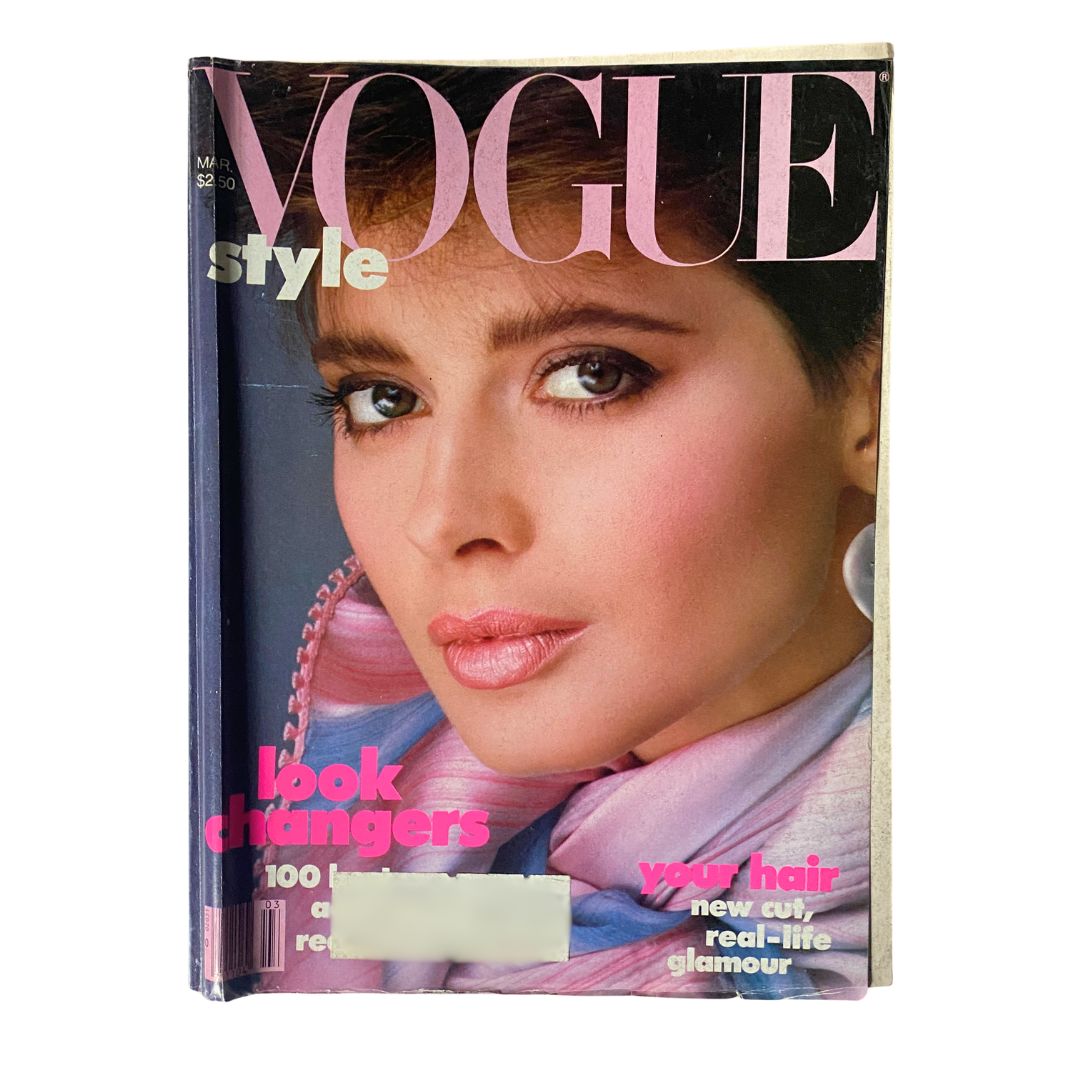 VTG Vogue Magazine March 1982 Isabella Rossellini by Bill King