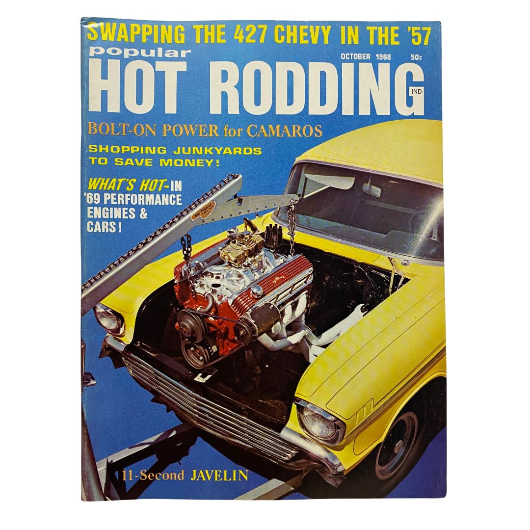 VTG Popular Hot Rodding Magazine October 1968 11-Second Javelin No Label VG