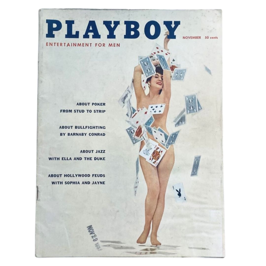 VTG Playboy Magazine November 1957 Marlene Callahan w Centerfold No Label