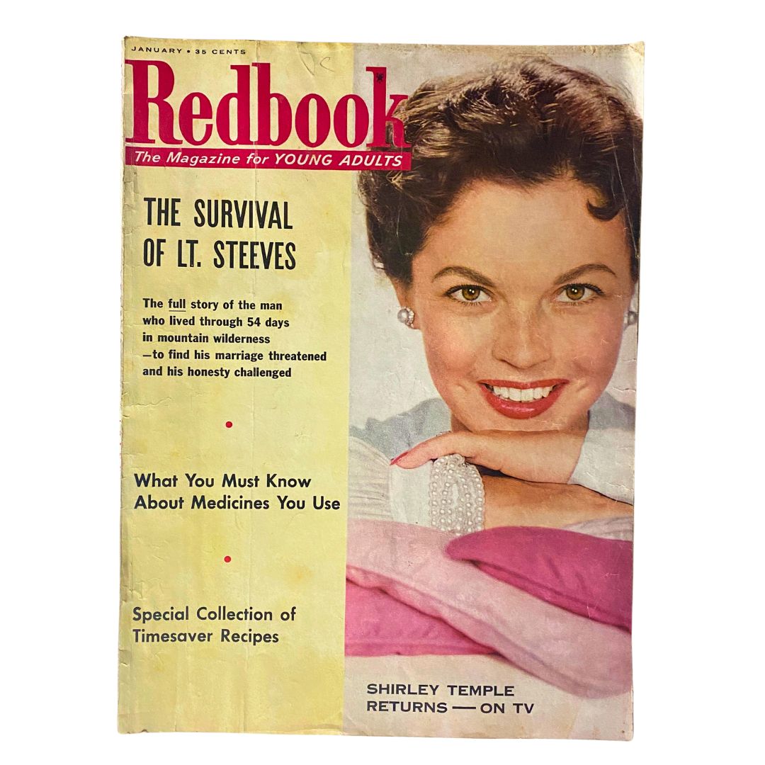 VTG Redbook Magazine January 1958 Shirley Temple Returns on TV No Label