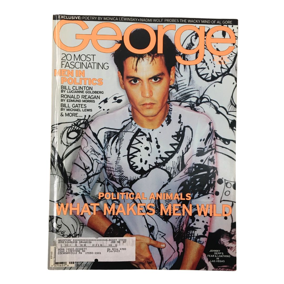 George Magazine June 1998 Johnny Depp Political Animals What Men Makes Wild VG