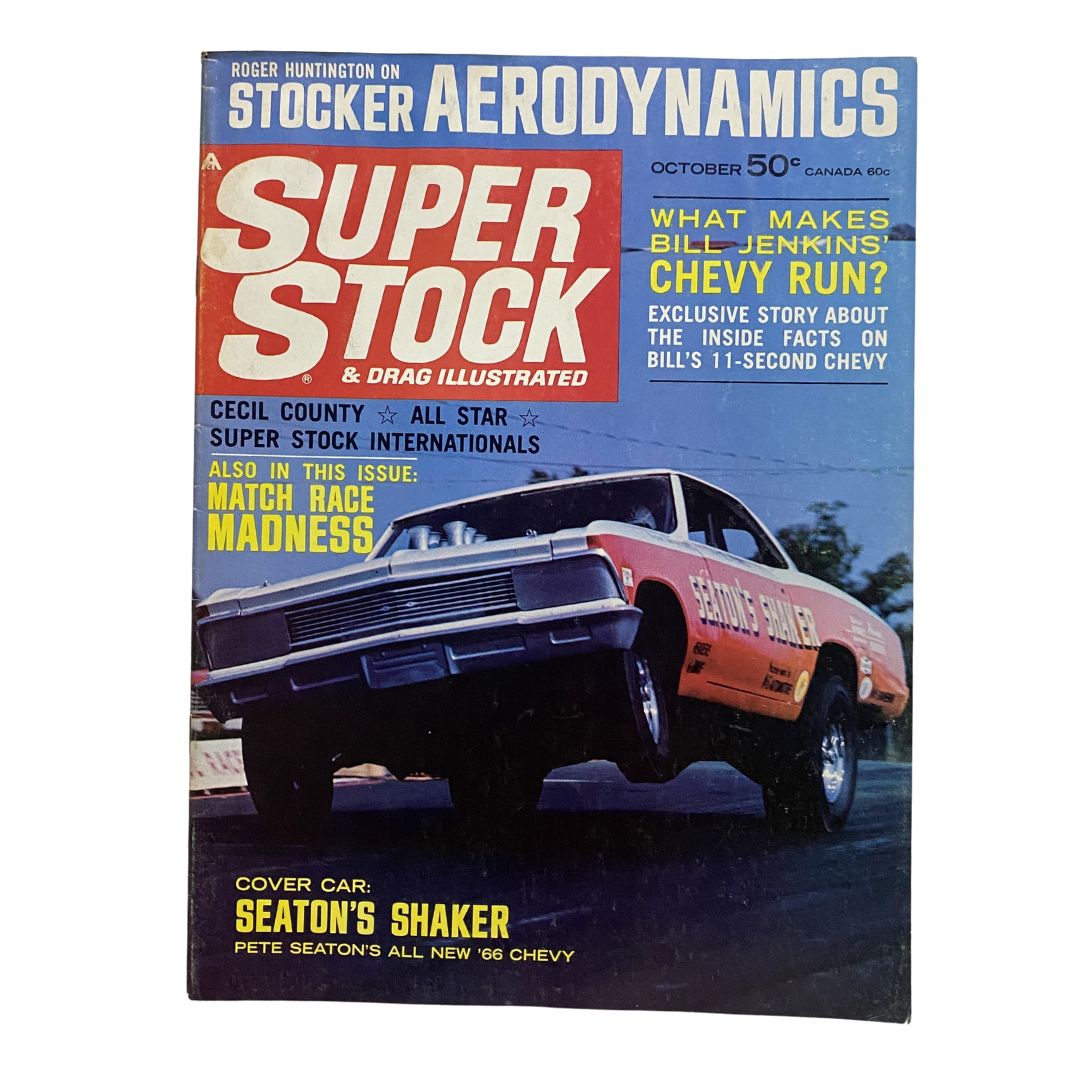 Super Stock & Drag Illustrated Magazine October 1966 Driver Del Heinelt No Label