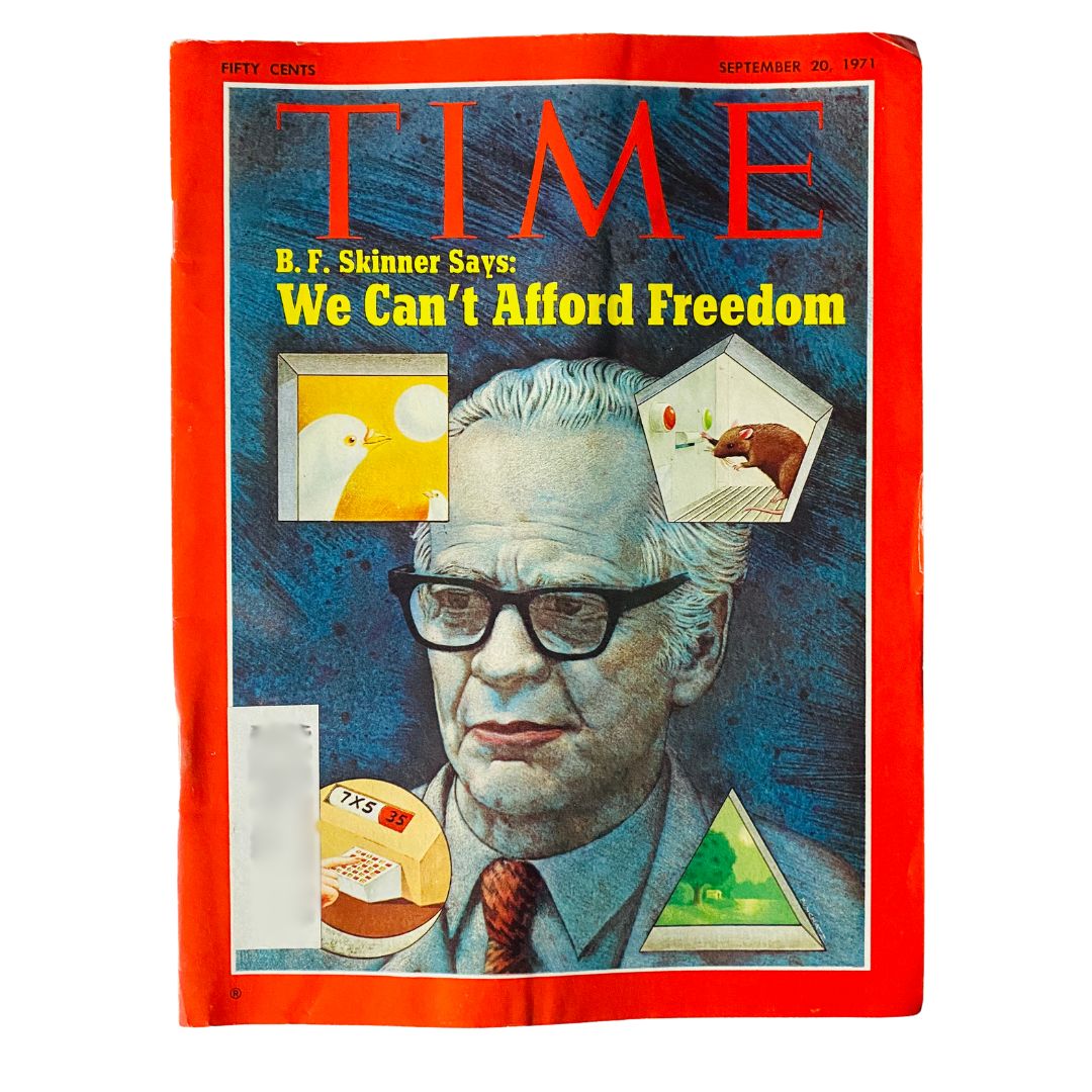 VTG Time Magazine September 20 1971 B.F. Skinner: We Can't Afford Freedom