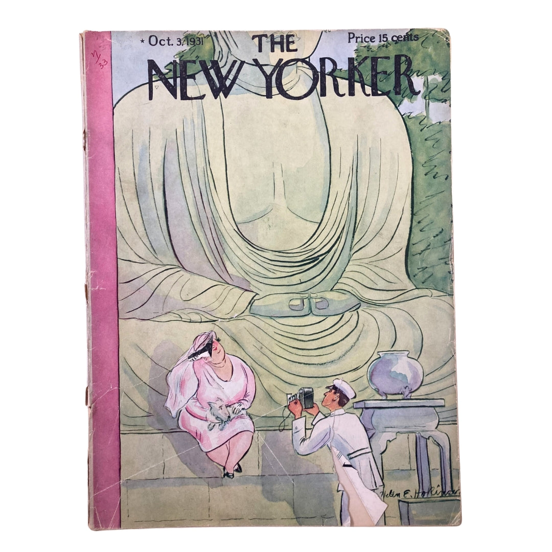 The New Yorker Magazine October 3 1931 Prenup Shoot by Helen Hokinson No Label