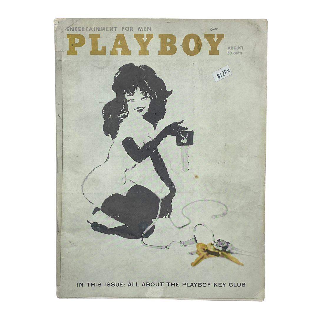 VTG Playboy Magazine August 1960 Playmate Elaine Paul w Centerfold No Label