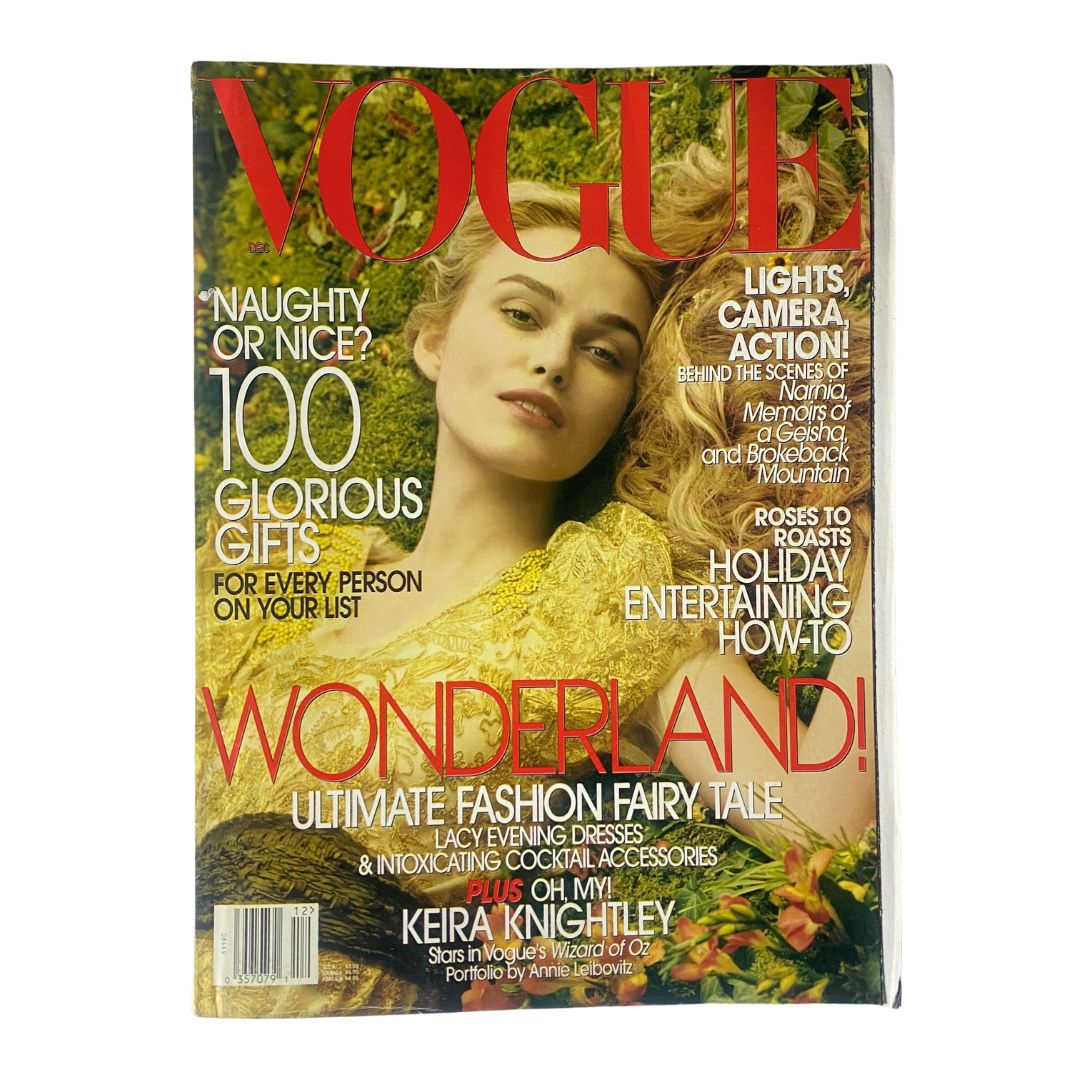 Vogue Magazine December 2005 Kiera Knightley by Annie Leibovitz No Label