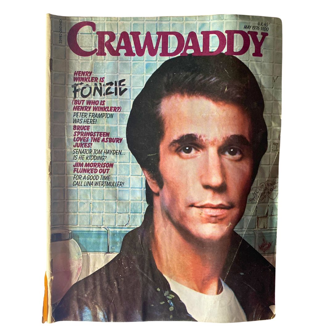 VTG Crawdaddy Magazine May 1976 Henry Winkler is Fonzie No Label