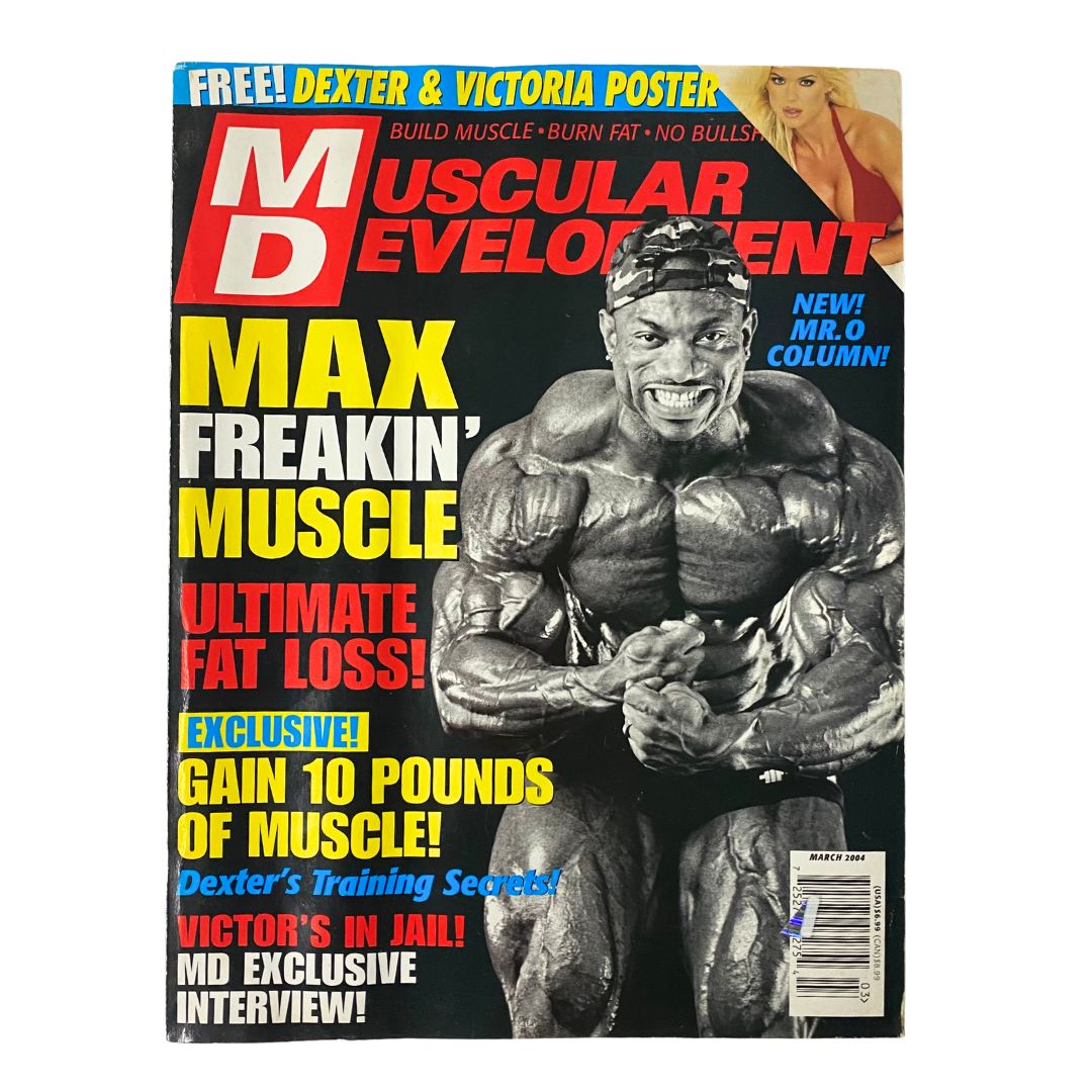 Muscular Development Magazine March 2004 Dexter Jackson w Poster No Label