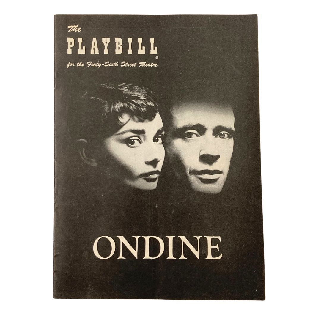 1954 Playbill 46th Street Theatre Audrey Hepburn, Mel Ferrer in Ondine