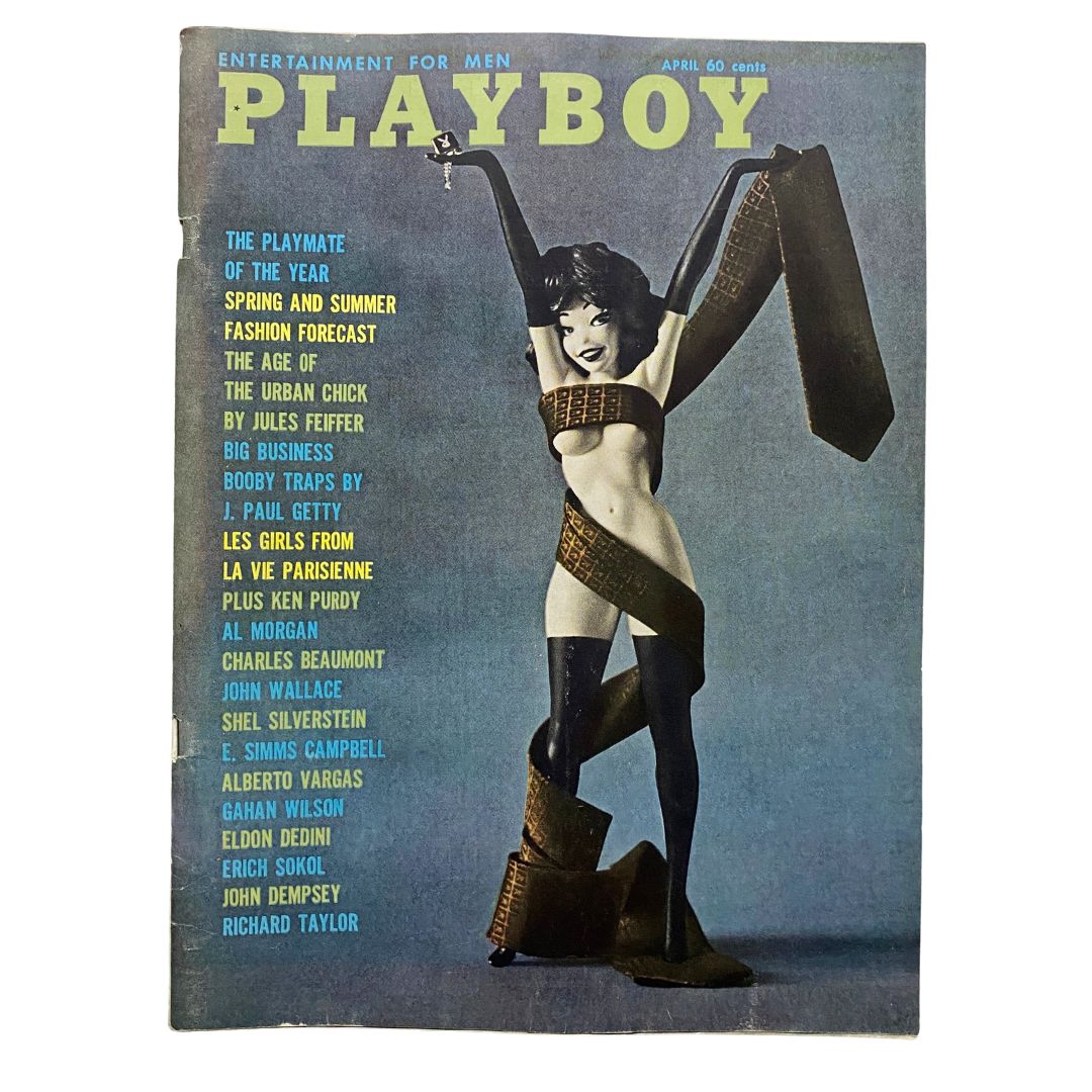 VTG Playboy Magazine April 1961 Nancy Nielsen w Centerfold No Label