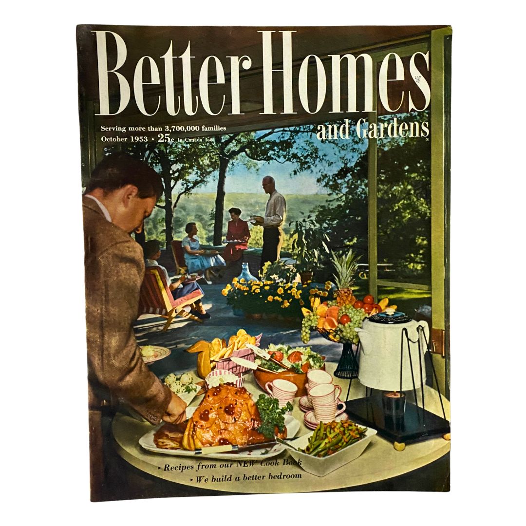 VTG Better Homes & Gardens Magazine October 1953 Recipes New Cook Book No Label