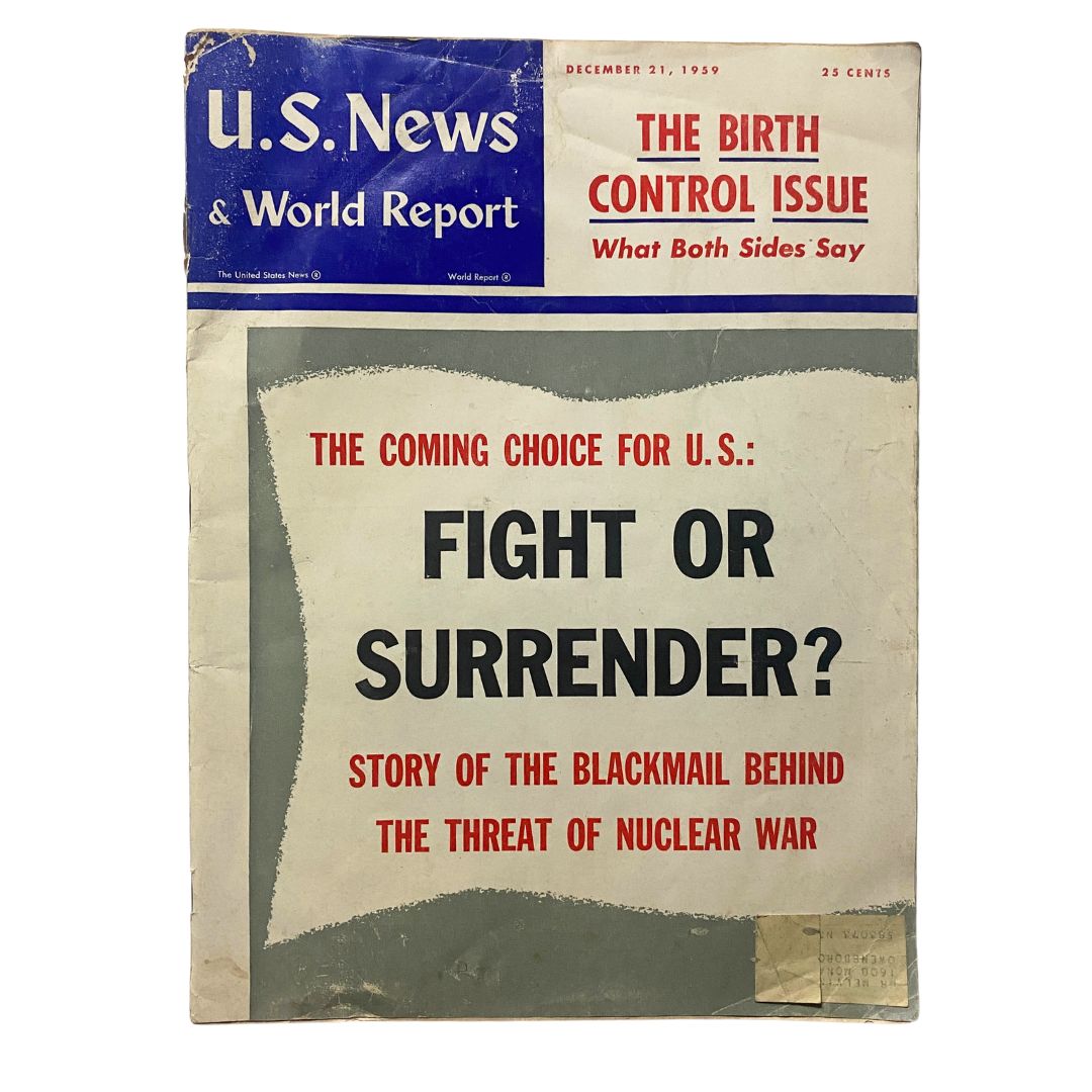 US News & World Report Magazine December 21 1959 The Birth Control Issue