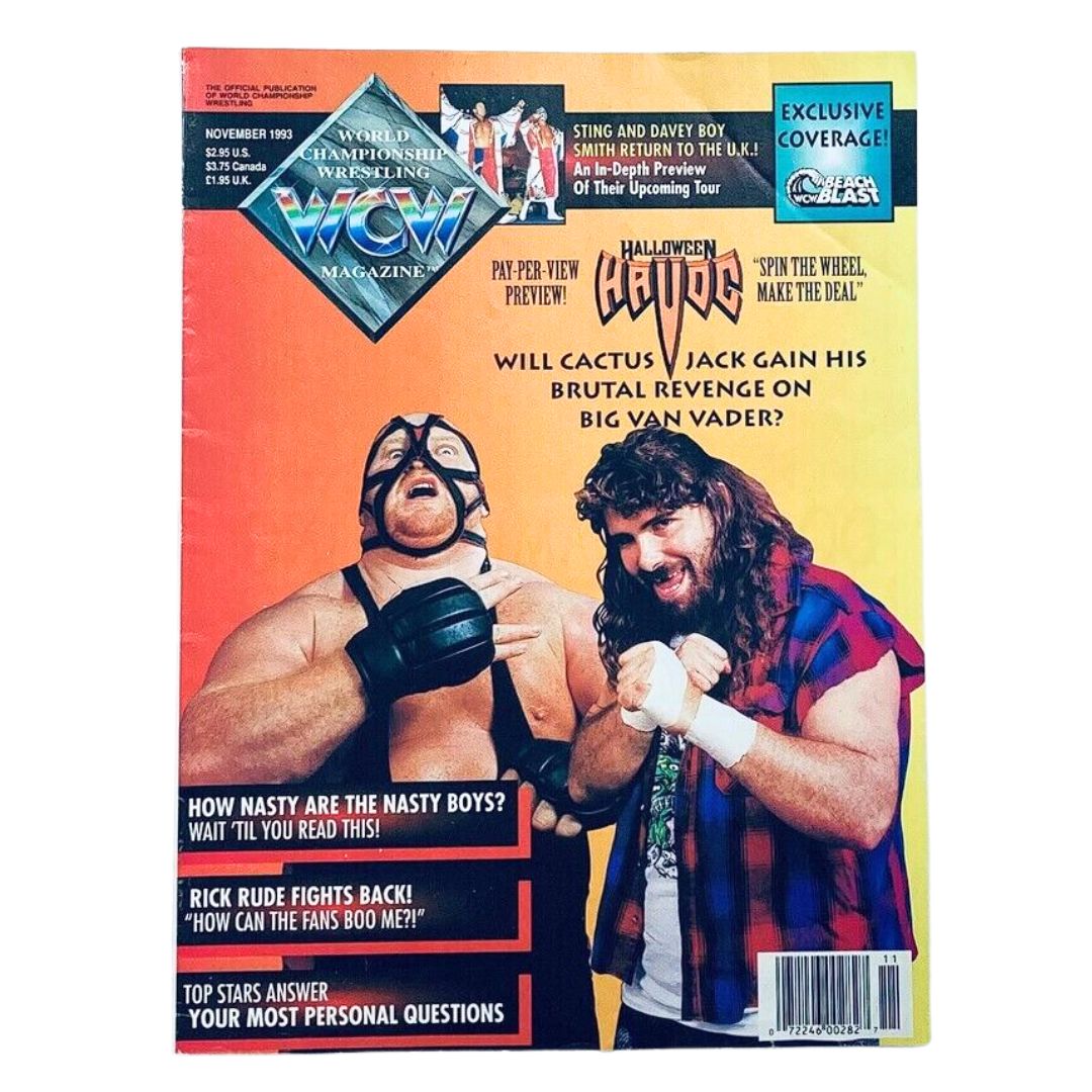 WCW Wrestling Magazine November 1993 Cactus Jack vs Big Van Vader No Label