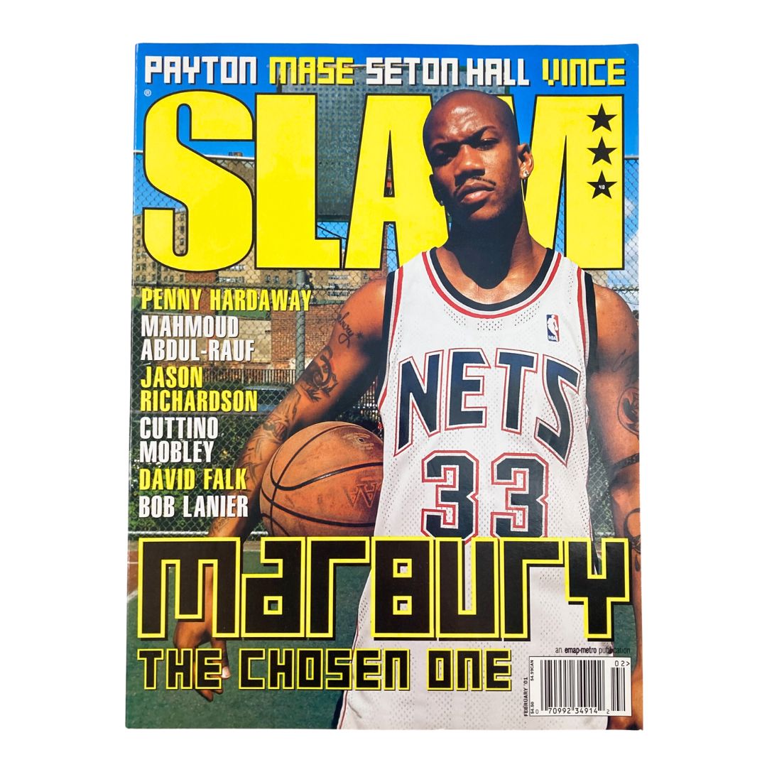 Slam Magazine February 2001 NBA Brooklyn Nets Stephon Marbury w Poster No Label