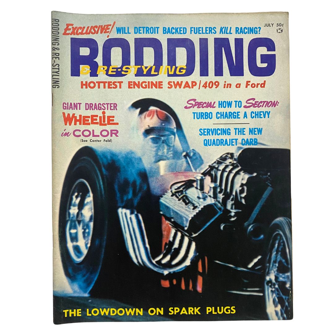 Rodding & Re-Styling Magazine July 1965 The Lowdown on Spark Plugs No Label