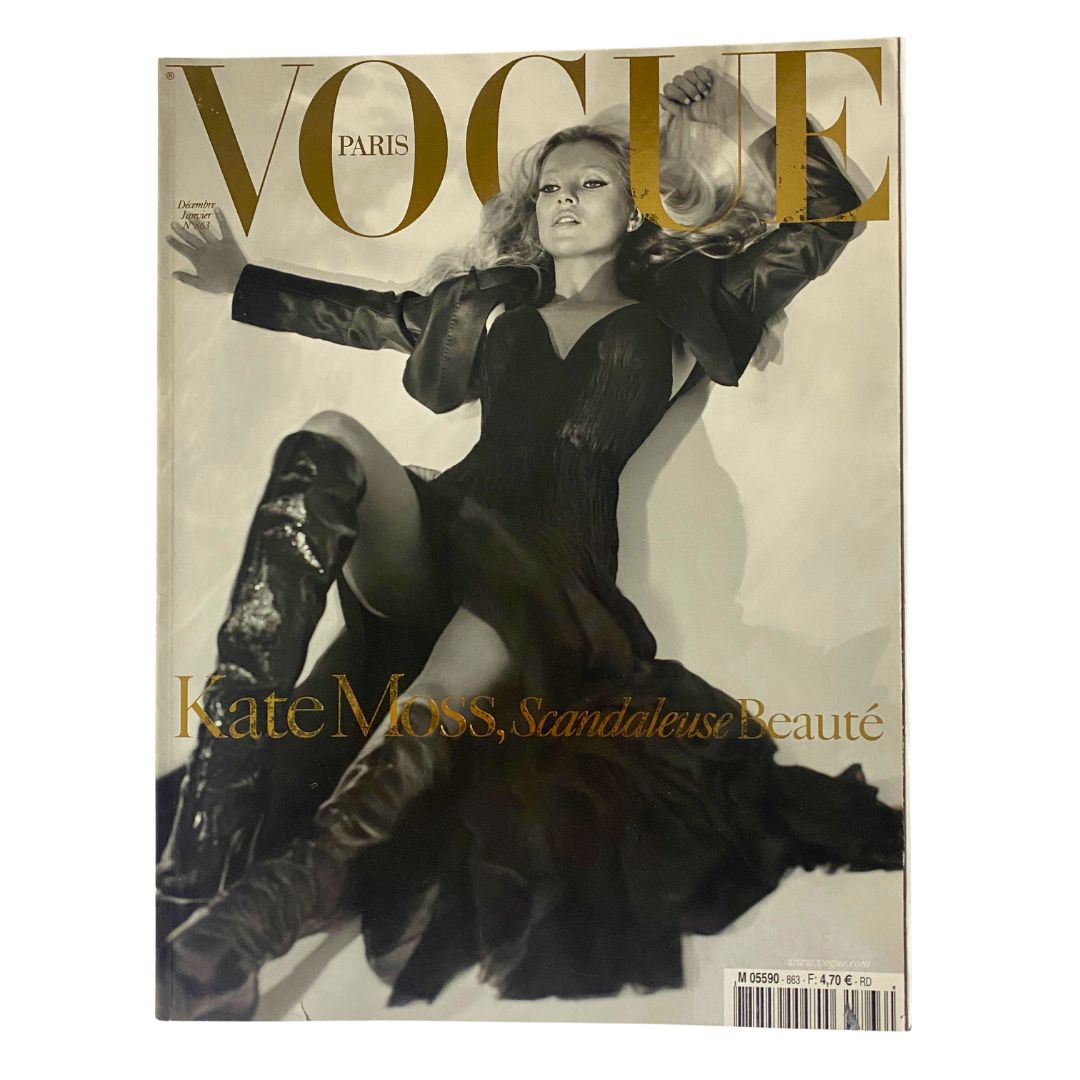 Vogue Paris Magazine December 2005 Kate Moss Scandaleuse Beaute No Label VG