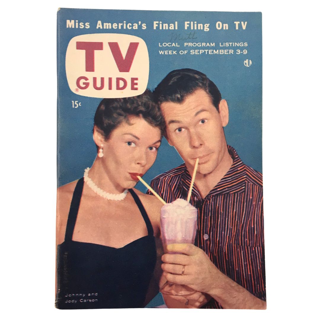 TV Guide Magazine September 3 1955 Johnny & Jody Carson Pittsburgh Edition