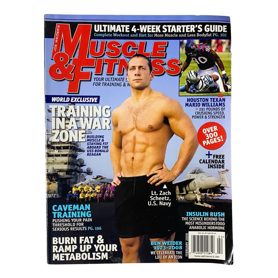 Muscle & Fitness Magazine February 2009 Zach Scheetz Cover No Label