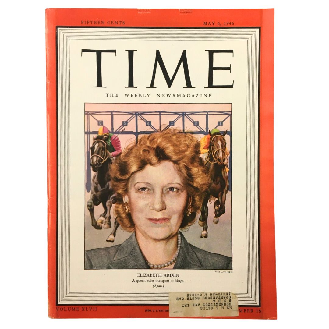 VTG Time Magazine May 6 1946 Vol. 47 No. 18 Queen Elizabeth Arden