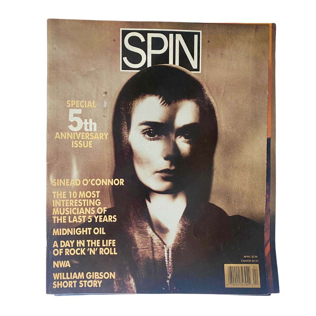 Spin Magazine April 1990 Vol 6 No. 1 Sinead O'Connor 5th Anniv Issue No Label