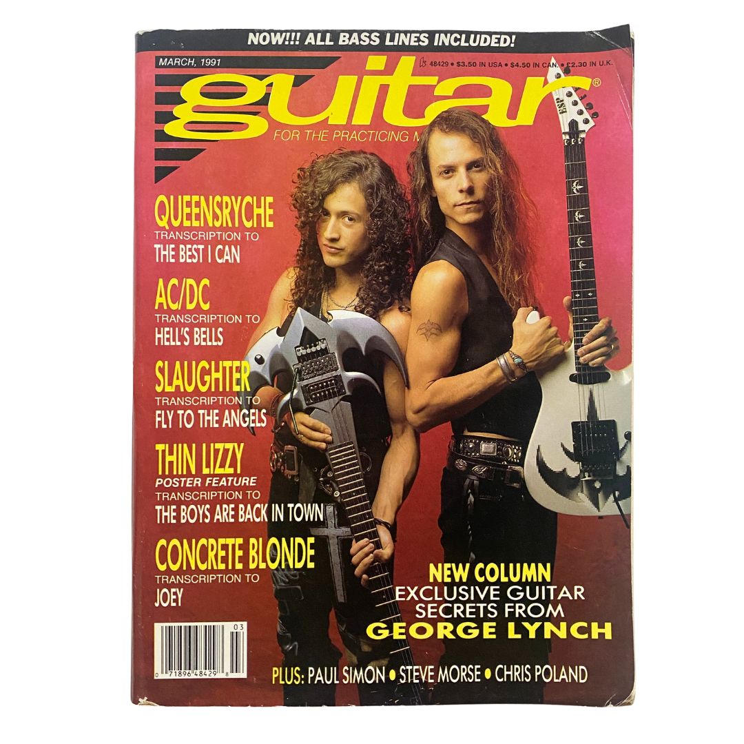 Guitar for the Practicing Musician Magazine March 1991 Queensryche w Poster