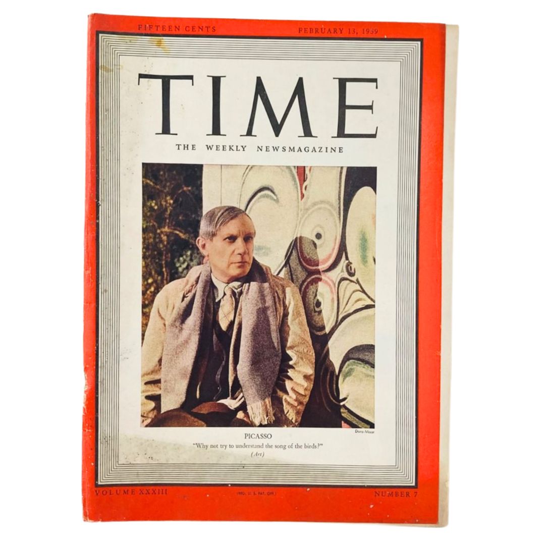 VTG Time Magazine February 13 1939 Vol 33 No. 7 Spanish Painter Pablo Picasso