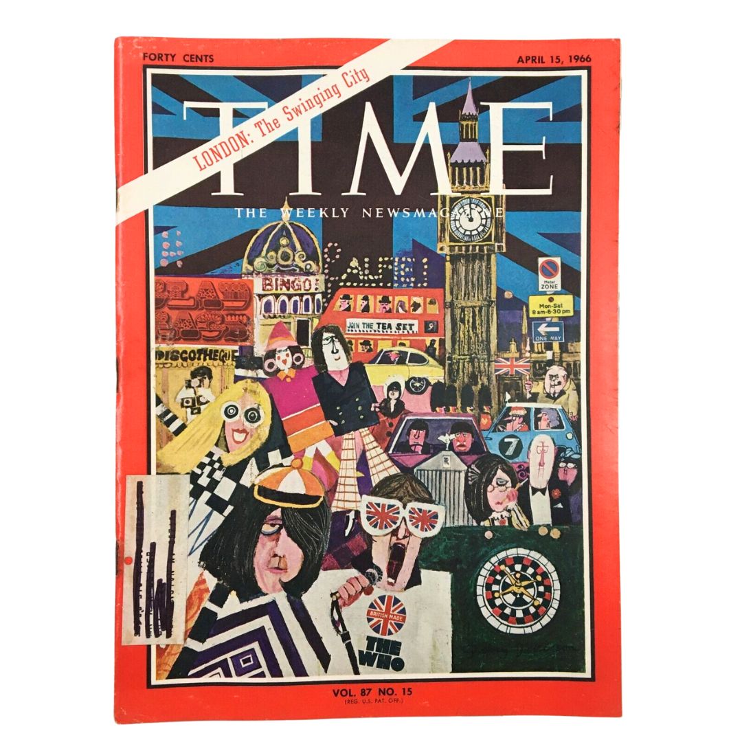 VTG Time Magazine April 15 1966 Vol 87 #15 London The Swinging City