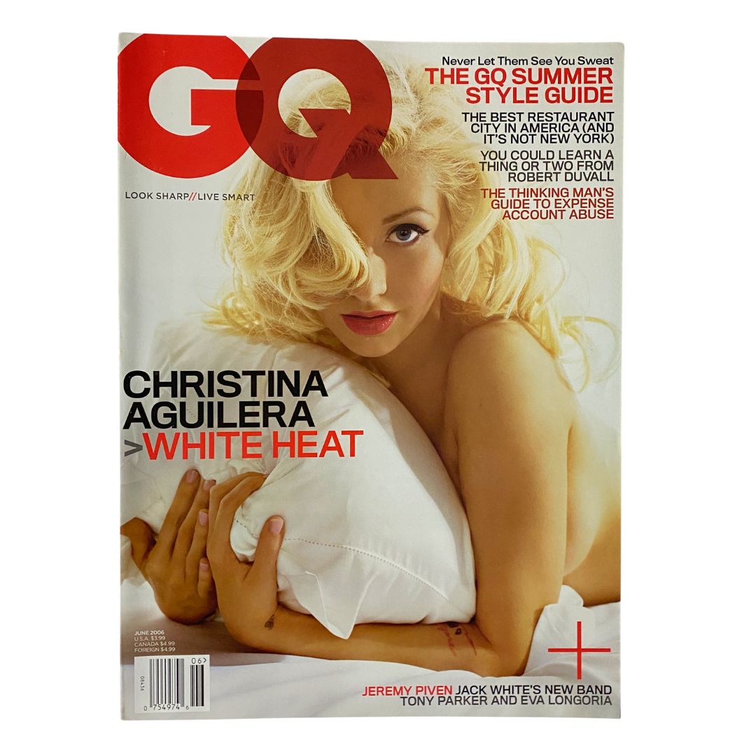 GQ Magazine June 2006 Christina Aguilera White Heat No Label VG