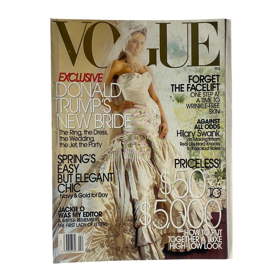 Vogue Magazine February 2005 Melania, Donald Trump's New Bride No Label