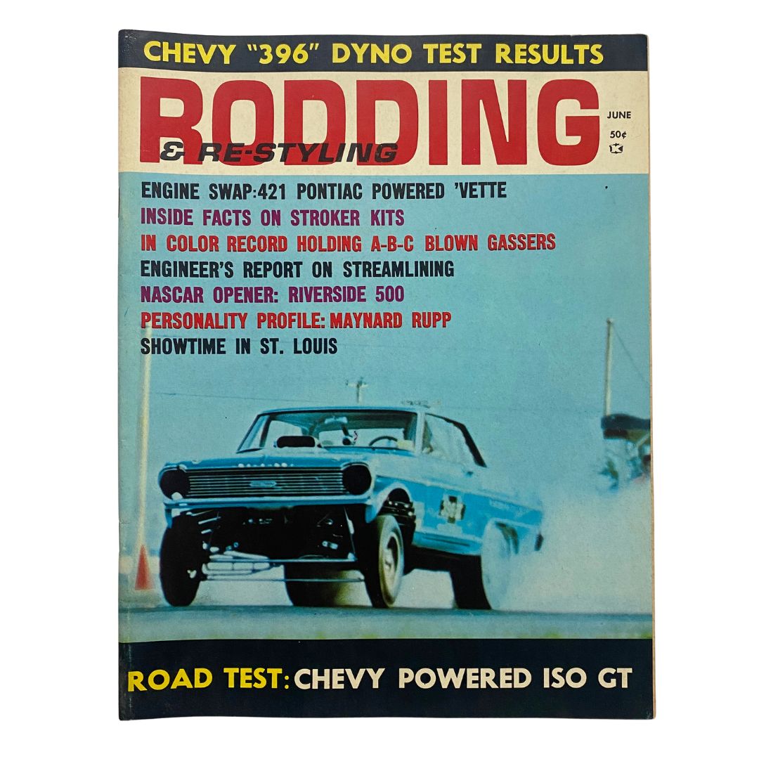 Rodding & Re-Styling Magazine June 1966 Chevy Powered ISO GT No Label VG