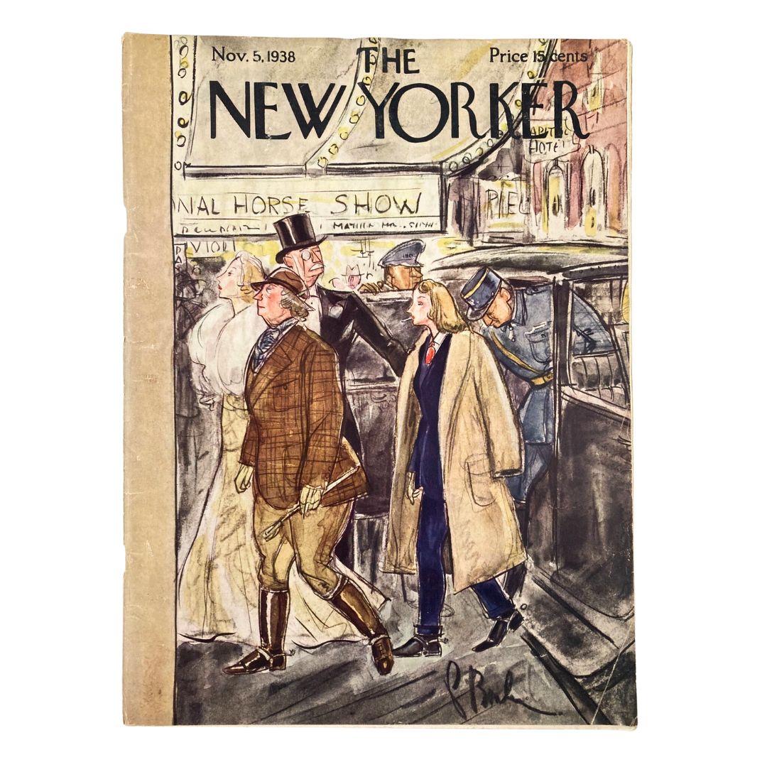 The New Yorker Magazine November 5 1938 Final Horse Show by Perry Barlow