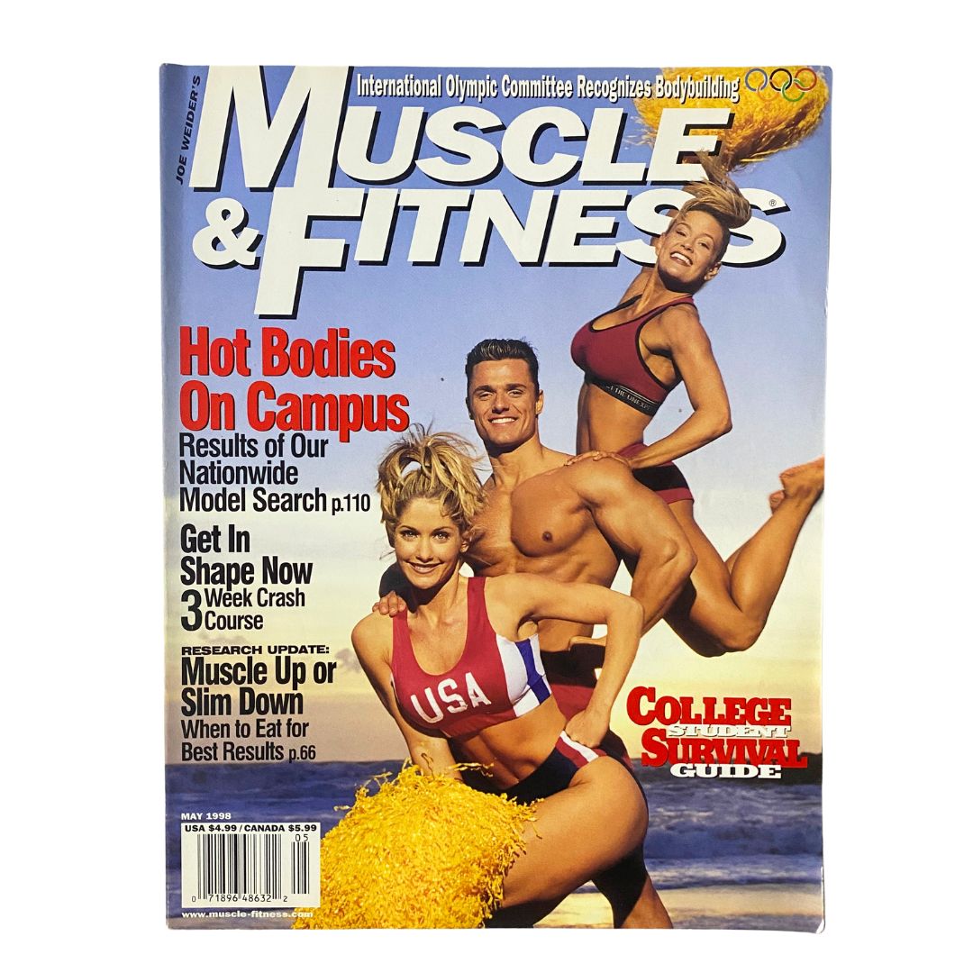 Muscle & Fitness Magazine May 1998 Sharon Moore, Markus Reinhardt No Label